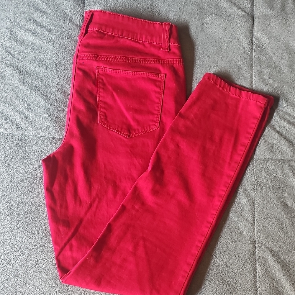 Chico's Red Skinny Jeans Vibrant Style